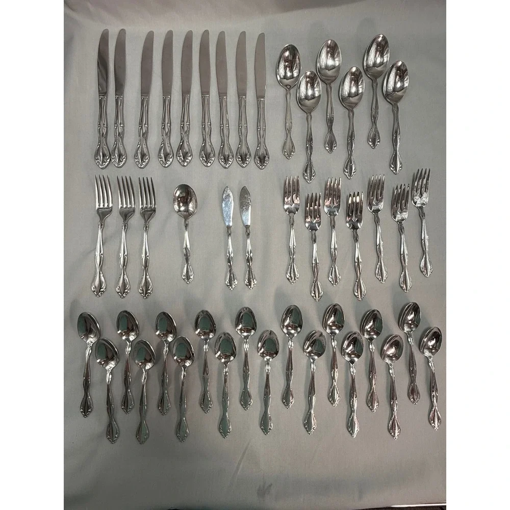 Oneida Cantata 47 Pc Replacement Mixed Lot Stainless Discontinued 18 Teaspoons